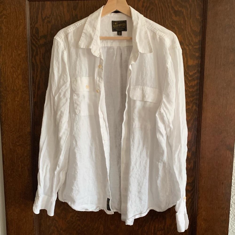Lucky Brand Men’s L Linen Button up